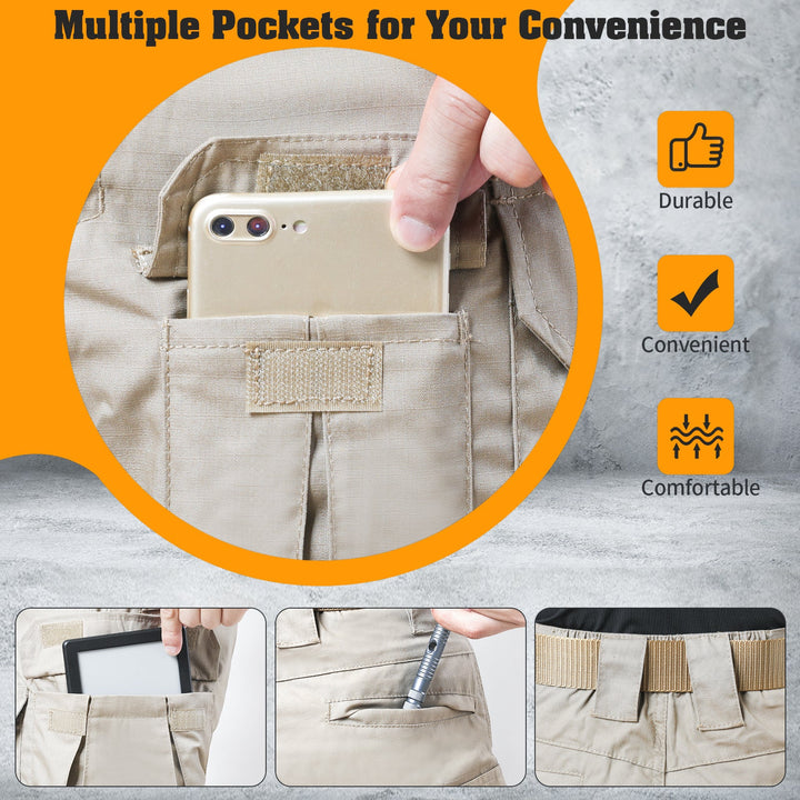 IX8 Outdoor Waterproof Cargo Pants-Khaki