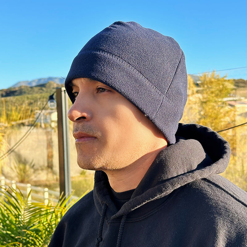 Men's Fleece Beanie Hat For Winter