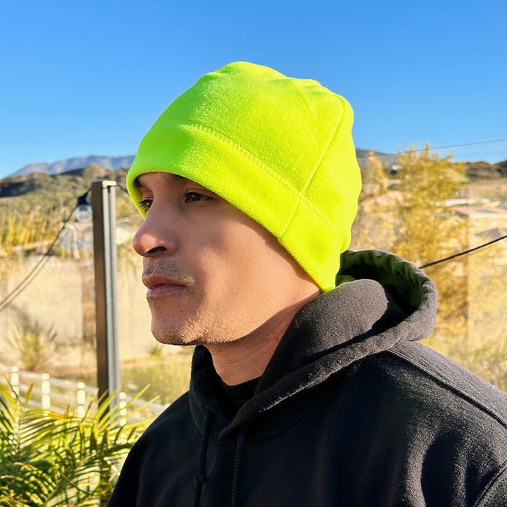 Men's Fleece Beanie Hat For Winter