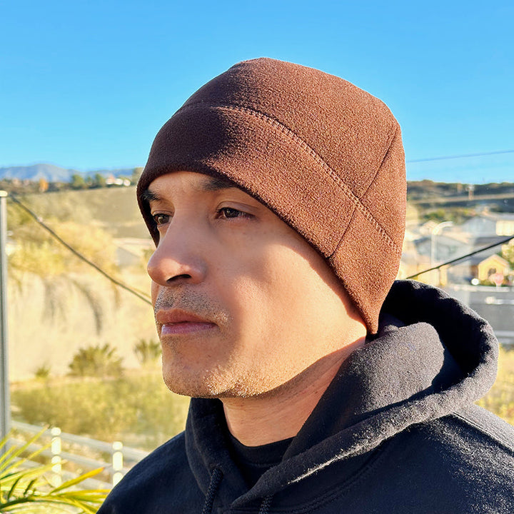 Men's Fleece Beanie Hat For Winter