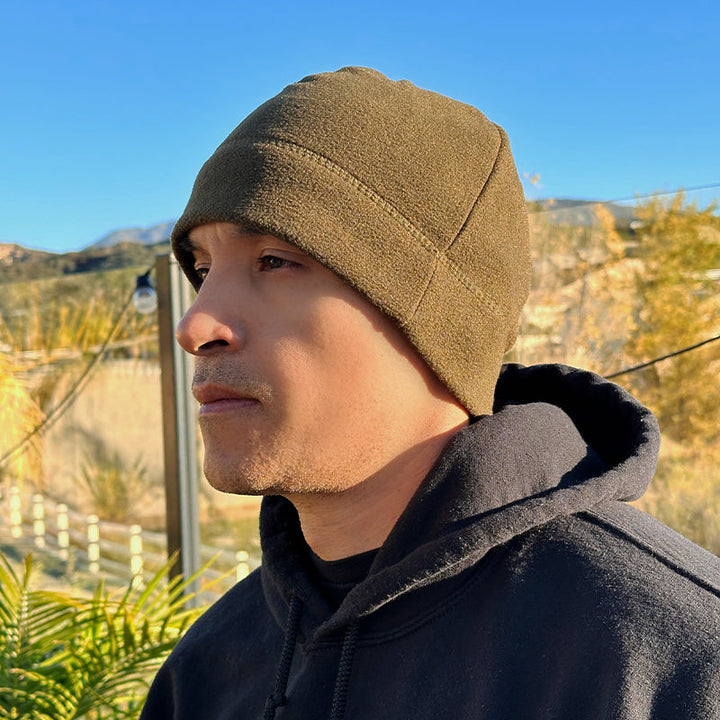 Men's Fleece Beanie Hat For Winter