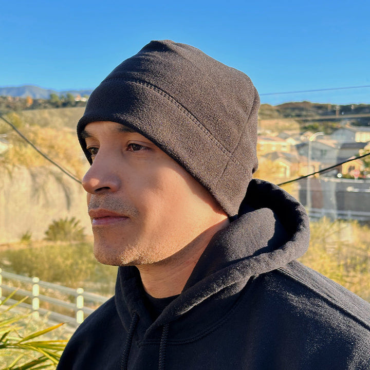 Men's Fleece Beanie Hat For Winter